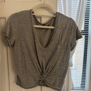 Vimmia Silver Knotted Short Sleeve Top